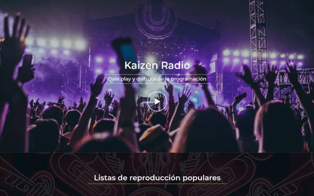 Kaizen Radio: plataforma de radio en línea con streaming en vivo, desarrollo de software de Innovatiko